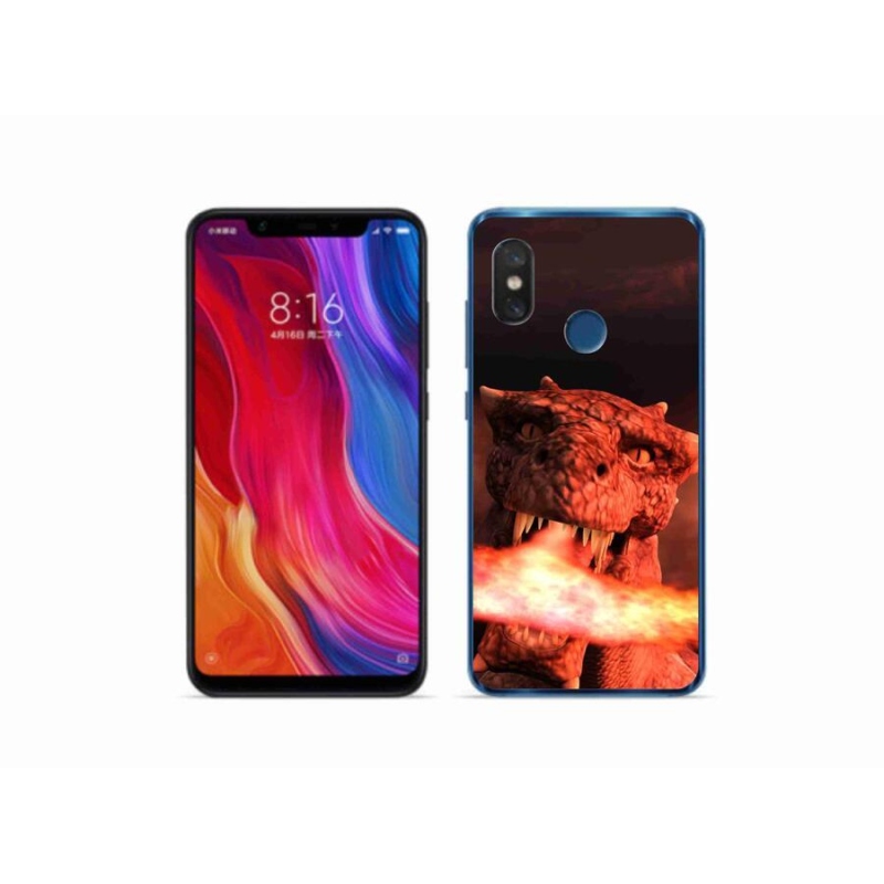 Gélový kryt mmCase na mobil Xiaomi Mi 8 - drak