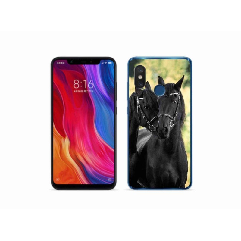 Gélový kryt mmCase na mobil Xiaomi Mi 8 - dva čierne kone