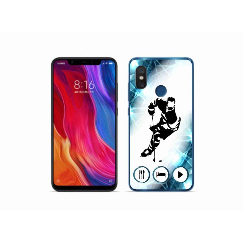 Gélový kryt mmCase na mobil Xiaomi Mi 8 - hokej 1