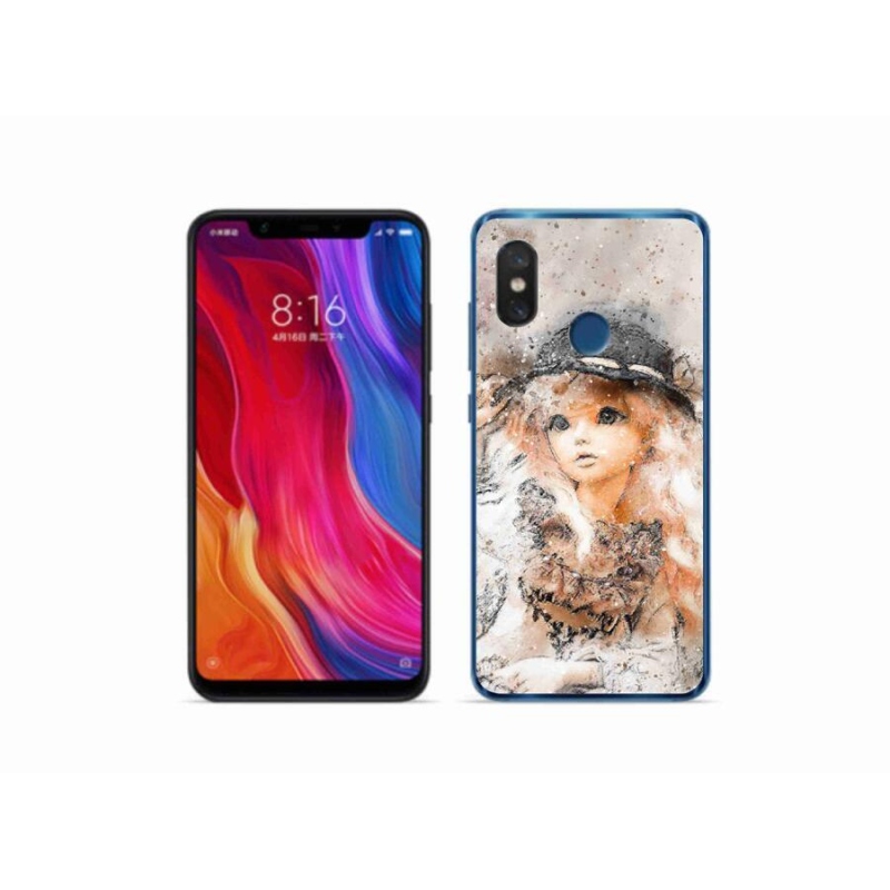 Gélový kryt mmCase na mobil Xiaomi Mi 8 - dievčatko s klobúkom