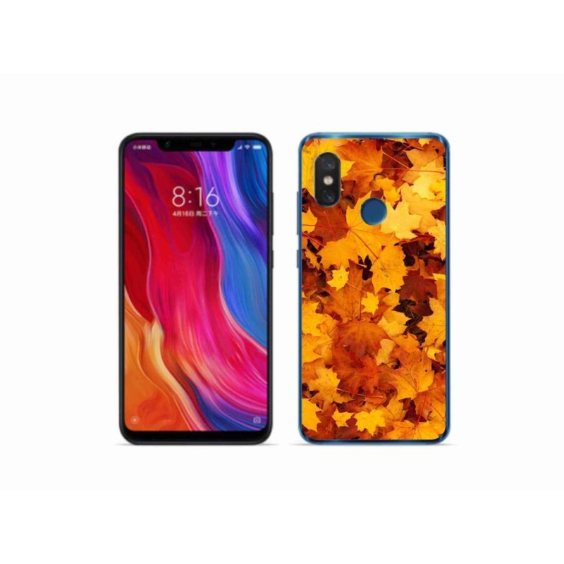 Gélový kryt mmCase na mobil Xiaomi Mi 8 - javorové listy