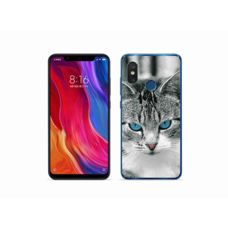 Gélový kryt mmCase na mobil Xiaomi Mi 8 - mačacie pohľad 1