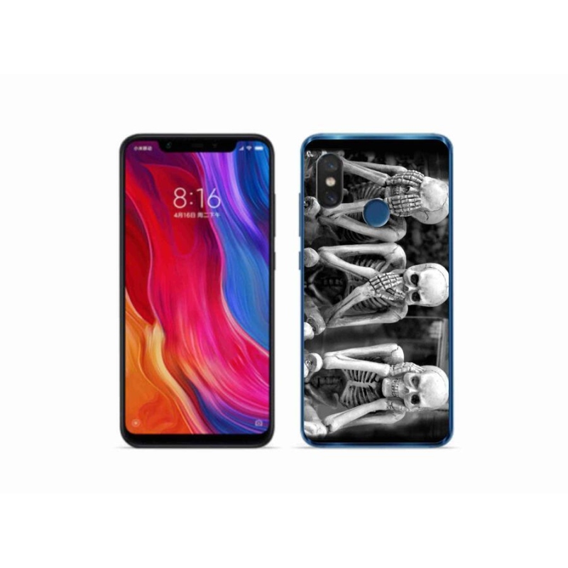 Gélový kryt mmCase na mobil Xiaomi Mi 8 - kostlivci