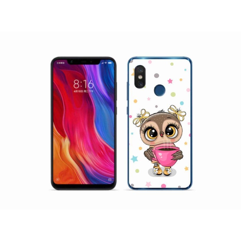 Gélový kryt mmCase na mobil Xiaomi Mi 8 - kreslená sovička