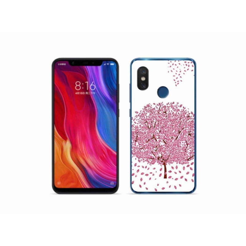 Gélový kryt mmCase na mobil Xiaomi Mi 8 - kreslený strom s listami