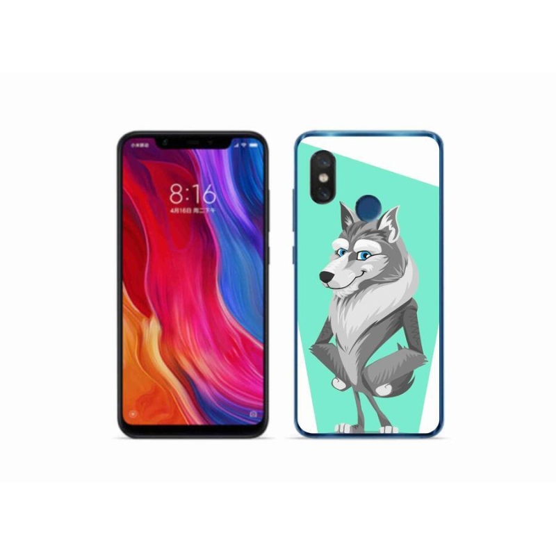 Gélový kryt mmCase na mobil Xiaomi Mi 8 - kreslený vlk