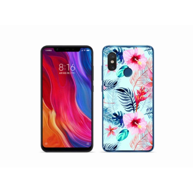 Gélový kryt mmCase na mobil Xiaomi Mi 8 - kvety