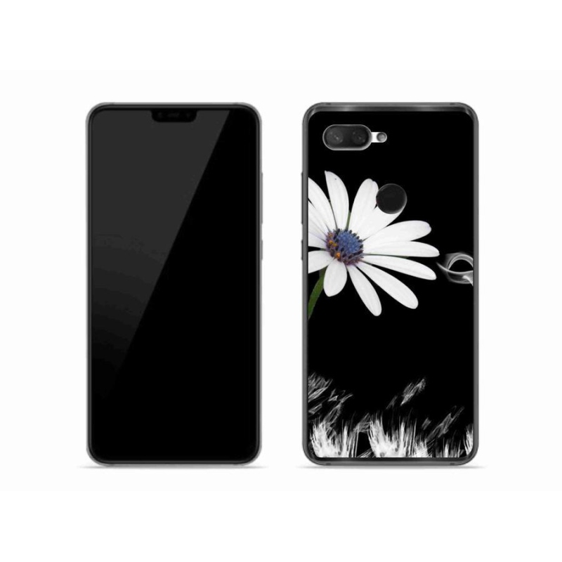 Gélový kryt mmCase na mobil Xiaomi Mi 8 Lite - biela kvetina