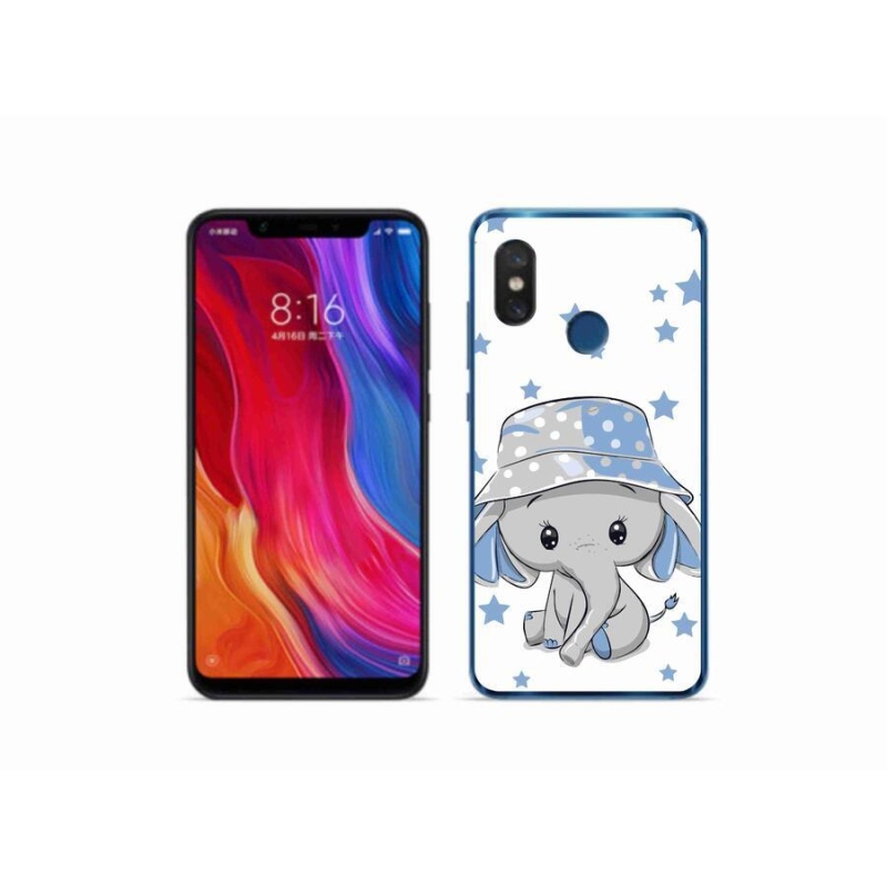 Gélový kryt mmCase na mobil Xiaomi Mi 8 - modrý slon