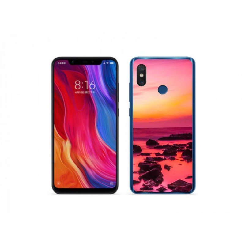 Gélový kryt mmCase na mobil Xiaomi Mi 8 - more a žiara