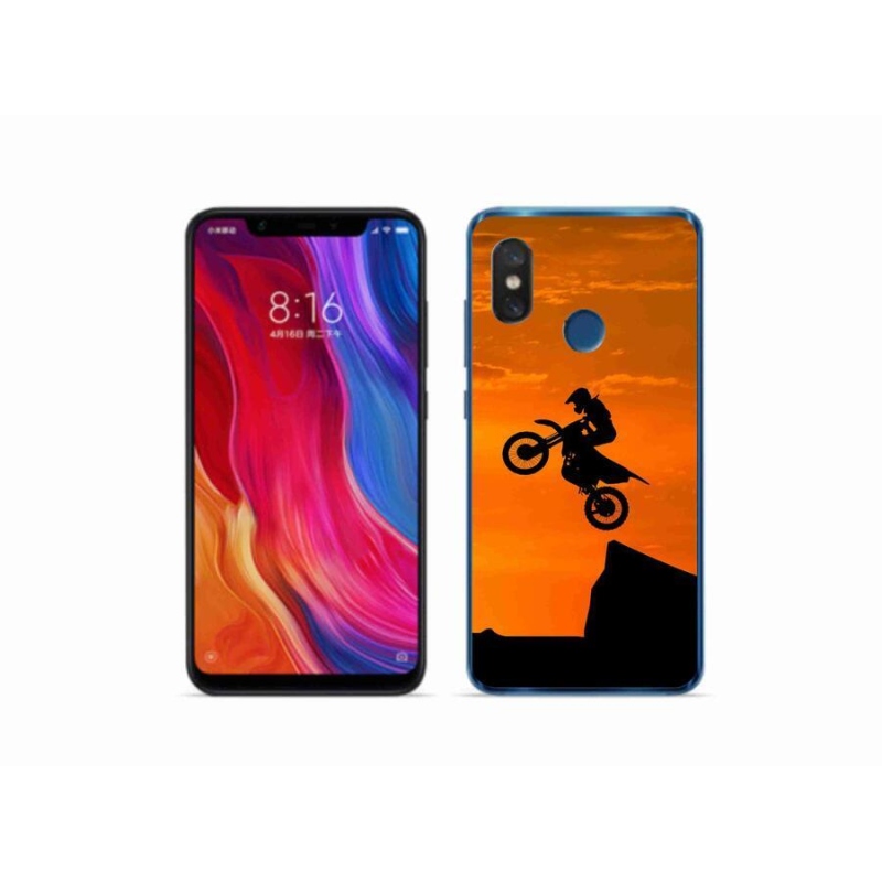 Gélový kryt mmCase na mobil Xiaomi Mi 8 - motocross