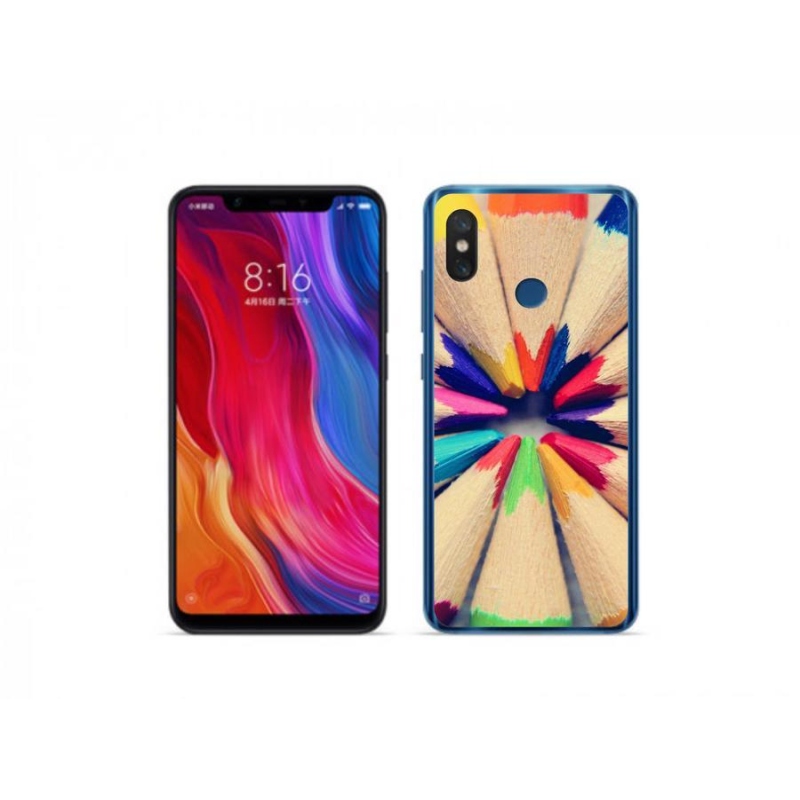 Gélový kryt mmCase na mobil Xiaomi Mi 8 - pastelky