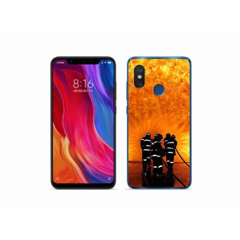 Gélový kryt mmCase na mobil Xiaomi Mi 8 - požiar