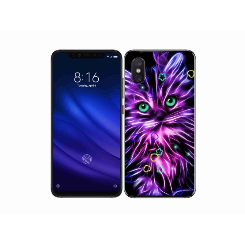 Gélový kryt mmCase na mobil Xiaomi Mi 8 Pro - abstraktná mačka