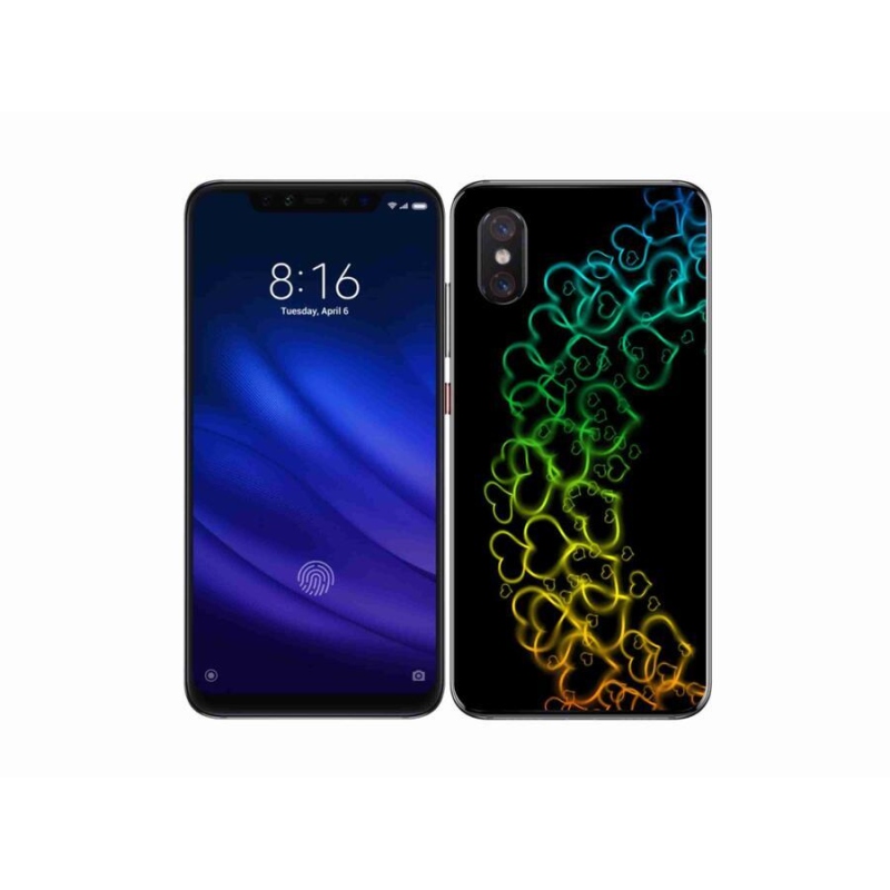 Gélový kryt mmCase na mobil Xiaomi Mi 8 Pro - farebná srdiečka