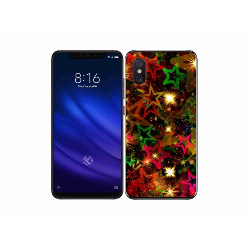 Gélový kryt mmCase na mobil Xiaomi Mi 8 Pro - farebné hviezdičky