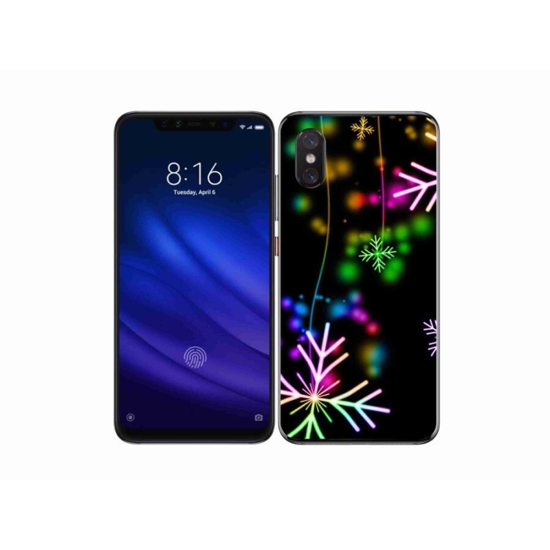 Gélový kryt mmCase na mobil Xiaomi Mi 8 Pro - farebné vločky