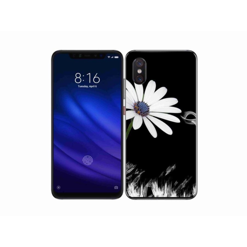 Gélový kryt mmCase na mobil Xiaomi Mi 8 Pro - biela kvetina