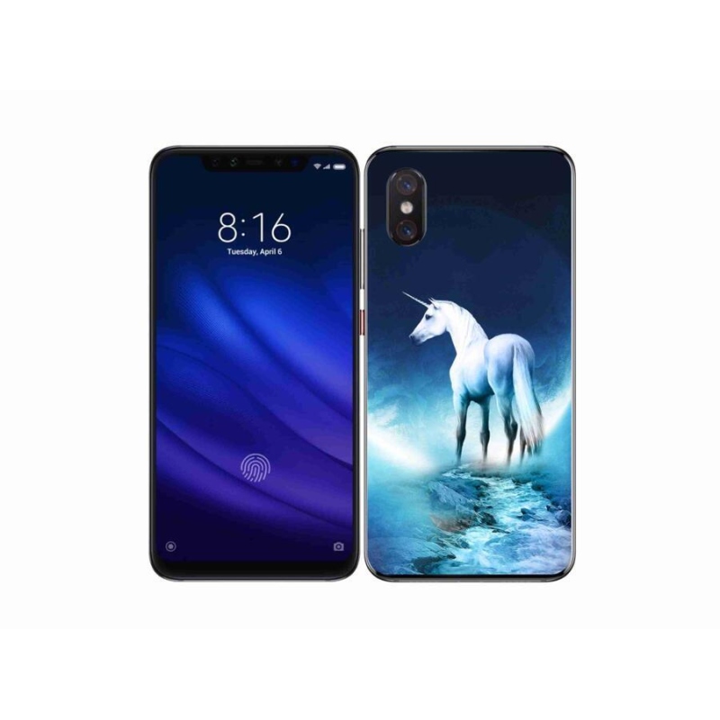 Gélový kryt mmCase na mobil Xiaomi Mi 8 Pro - biely jednorožec