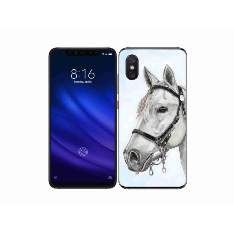 Gélový kryt mmCase na mobil Xiaomi Mi 8 Pro - biely kôň 1