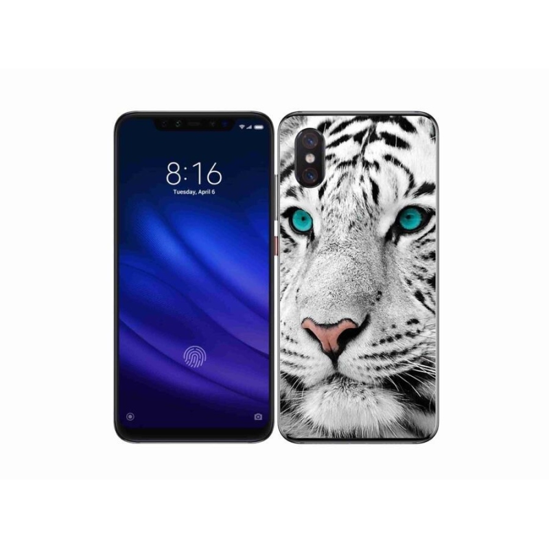 Gélový kryt mmCase na mobil Xiaomi Mi 8 Pro - biely tiger