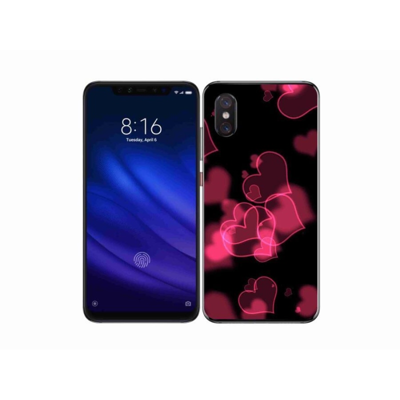 Gélový kryt mmCase na mobil Xiaomi Mi 8 Pro - červené srdiečka