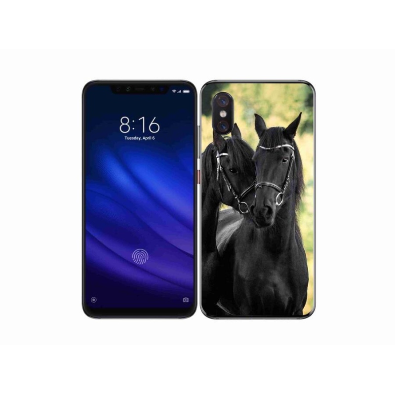 Gélový kryt mmCase na mobil Xiaomi Mi 8 Pro - dva čierne kone