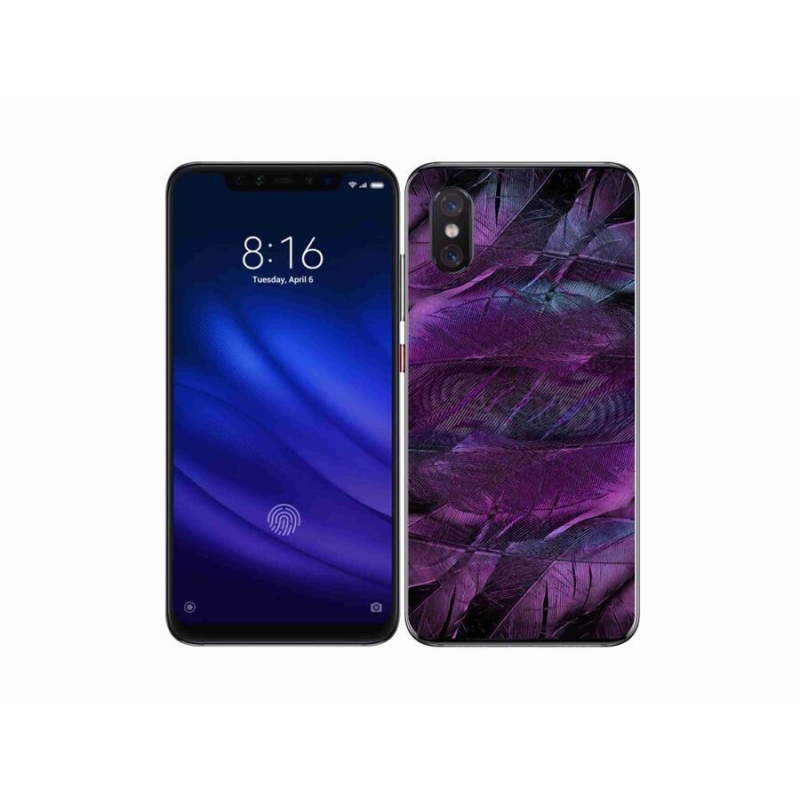 Gélový kryt mmCase na mobil Xiaomi Mi 8 Pro - fialová pierka