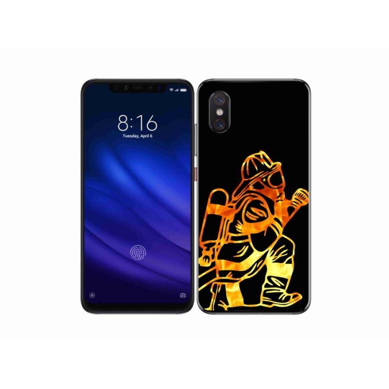 Gélový kryt mmCase na mobil Xiaomi Mi 8 Pro - hasič 1