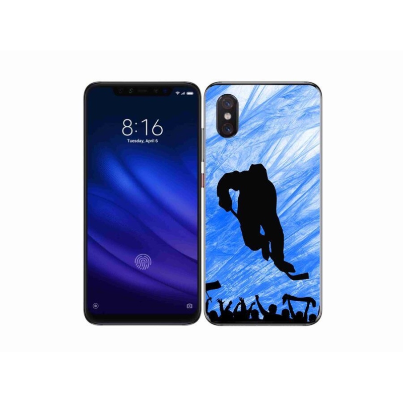 Gélový kryt mmCase na mobil Xiaomi Mi 8 Pro - hokejový hráč