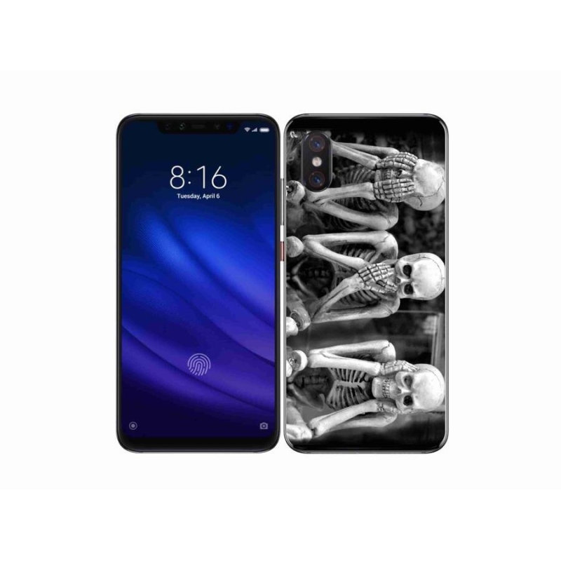 Gélový kryt mmCase na mobil Xiaomi Mi 8 Pro - kostlivci