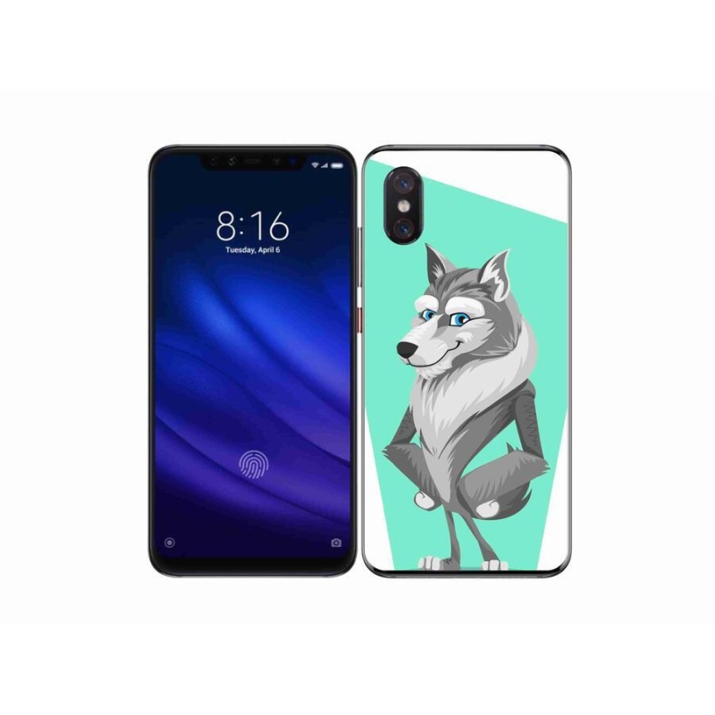 Gélový kryt mmCase na mobil Xiaomi Mi 8 Pro - kreslený vlk