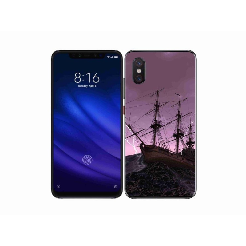 Gélový kryt mmCase na mobil Xiaomi Mi 8 Pro - loď v búrke