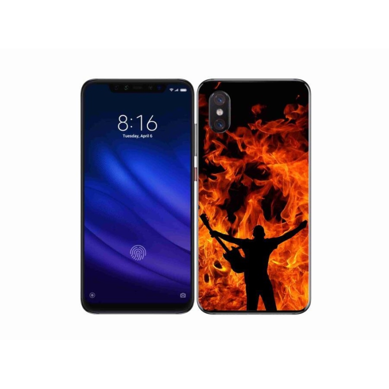 Gélový kryt mmCase na mobil Xiaomi Mi 8 Pro - muzikant a oheň