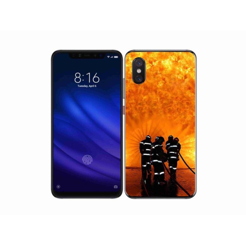 Gélový kryt mmCase na mobil Xiaomi Mi 8 Pro - požiar