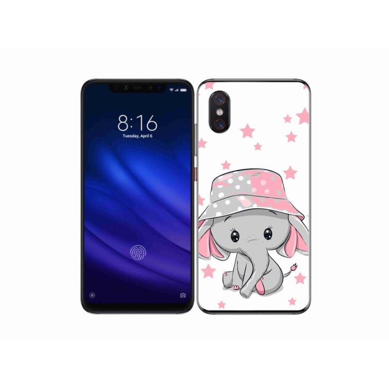 Gélový kryt mmCase na mobil Xiaomi Mi 8 Pro - ružový slon