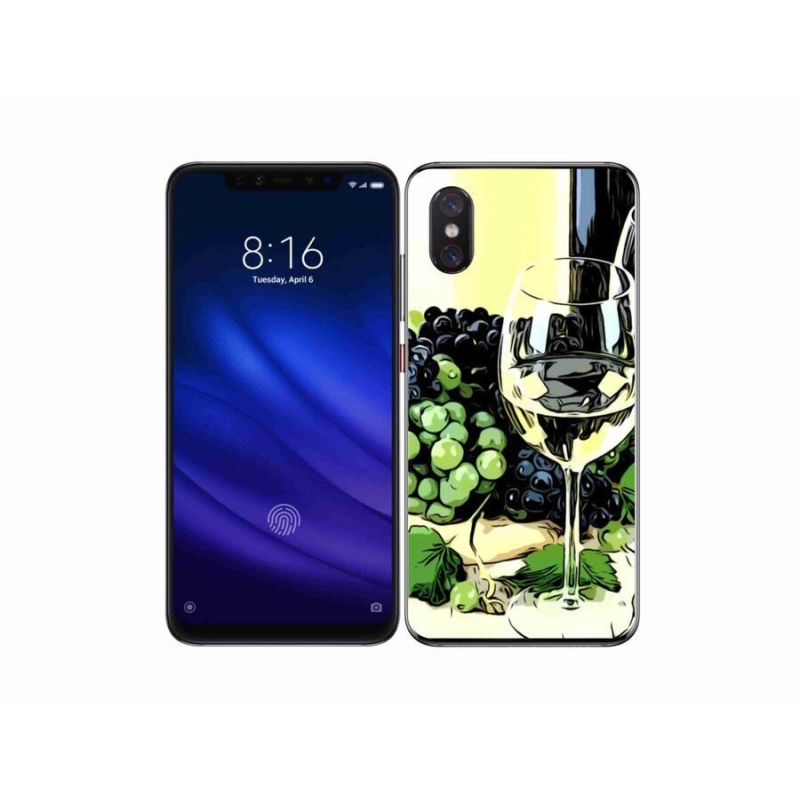 Gélový kryt mmCase na mobil Xiaomi Mi 8 Pro - pohár vína