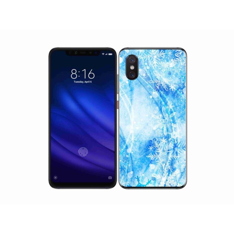 Gélový kryt mmCase na mobil Xiaomi Mi 8 Pro - snehové vločky