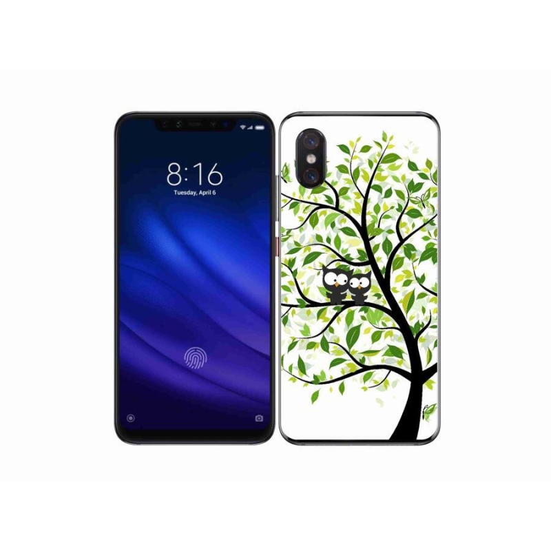 Gélový kryt mmCase na mobil Xiaomi Mi 8 Pro - malej sovy na strome