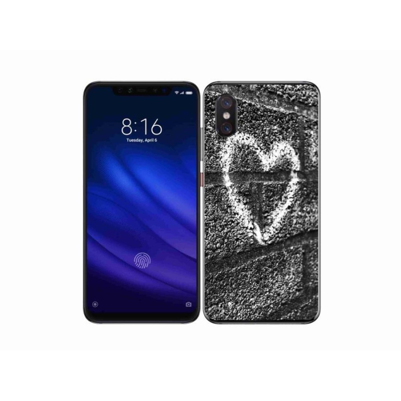 Gélový kryt mmCase na mobil Xiaomi Mi 8 Pro - srdce na stene