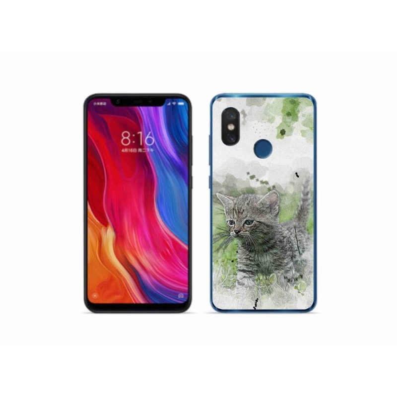 Gélový kryt mmCase na mobil Xiaomi Mi 8 - roztomilé mačiatko 1