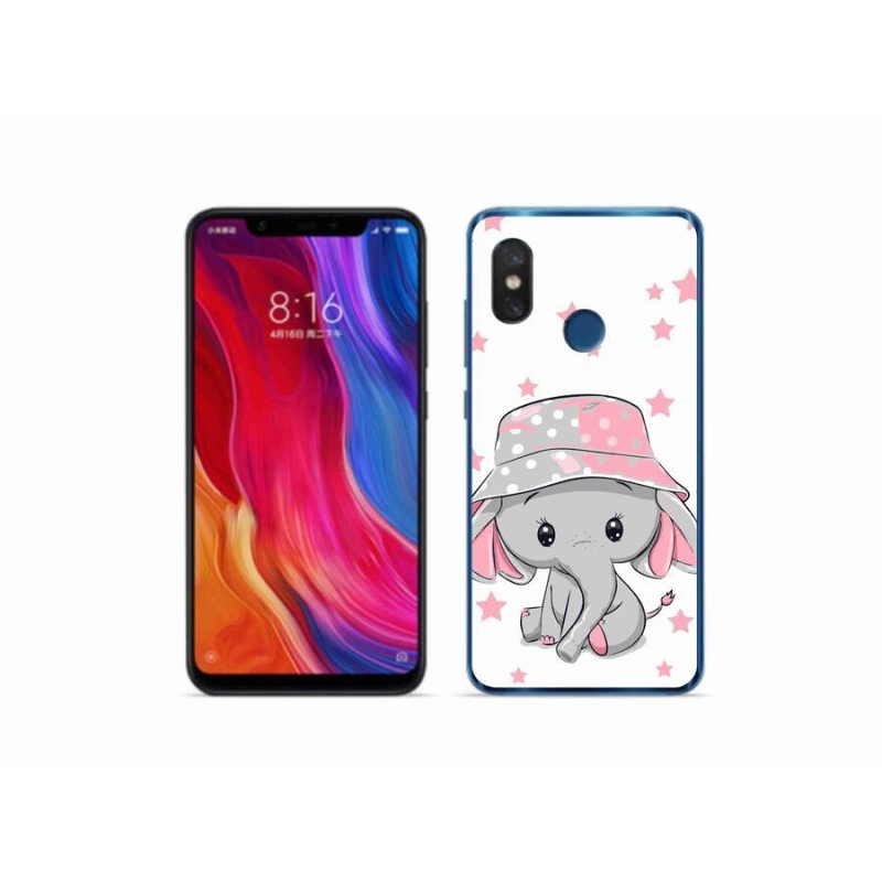 Gélový kryt mmCase na mobil Xiaomi Mi 8 - ružový slon