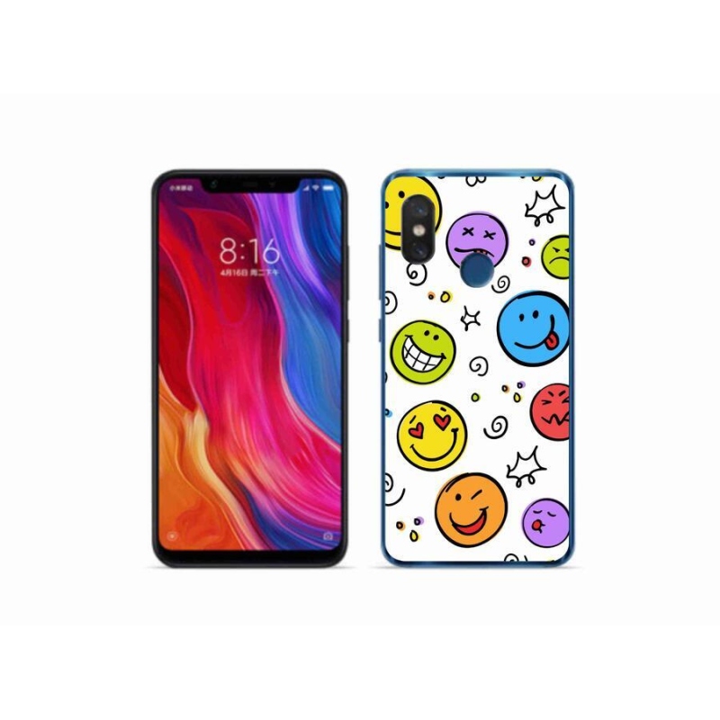 Gélový kryt mmCase na mobil Xiaomi Mi 8 - smajlíci