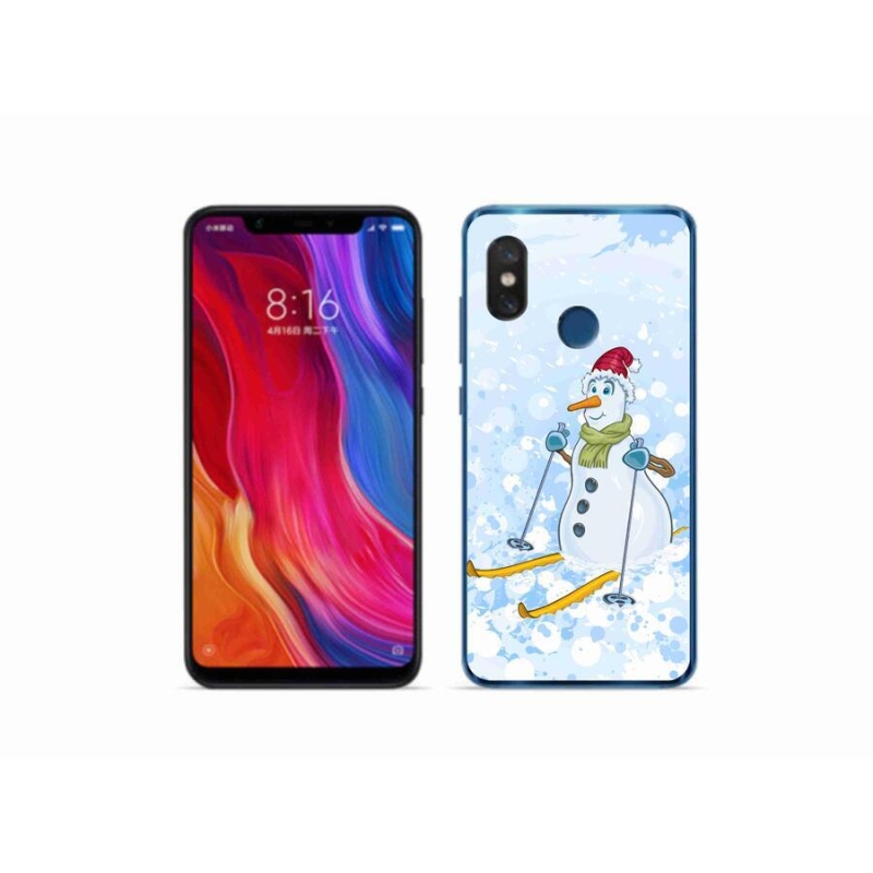 Gélový kryt mmCase na mobil Xiaomi Mi 8 - snehuliak