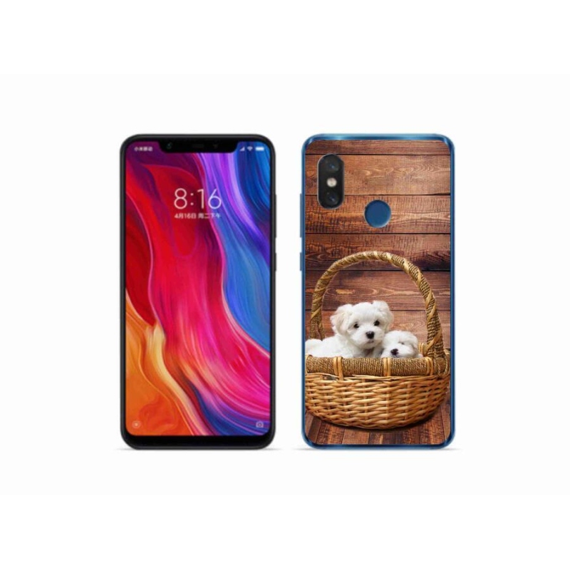 Gélový kryt mmCase na mobil Xiaomi Mi 8 - šteniatka