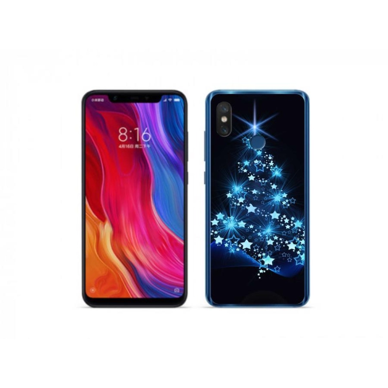 Gélový kryt mmCase na mobil Xiaomi Mi 8 - vianočný stromček