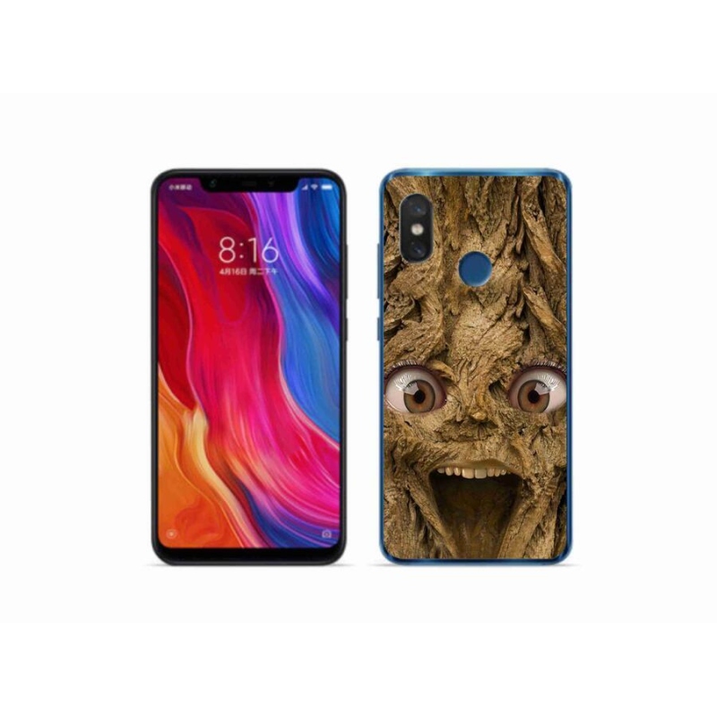 Gélový kryt mmCase na mobil Xiaomi Mi 8 - veselý strom s očami