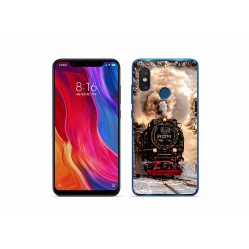 Gélový kryt mmCase na mobil Xiaomi Mi 8 - vlak