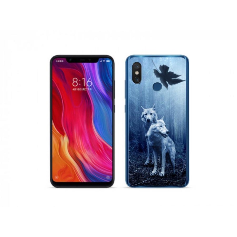 Gélový kryt mmCase na mobil Xiaomi Mi 8 - vlci v lese