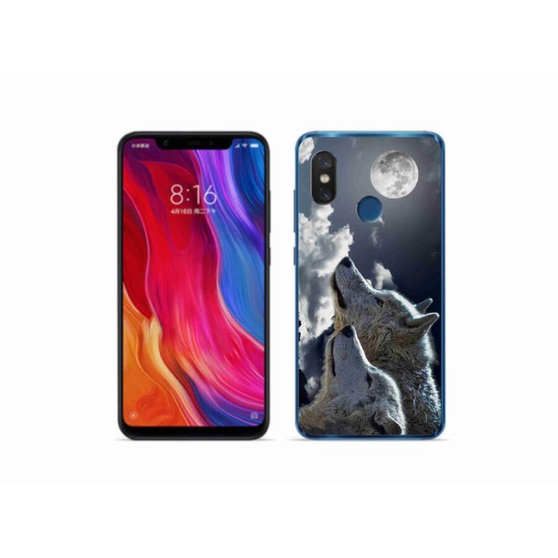 Gélový kryt mmCase na mobil Xiaomi Mi 8 - vlci